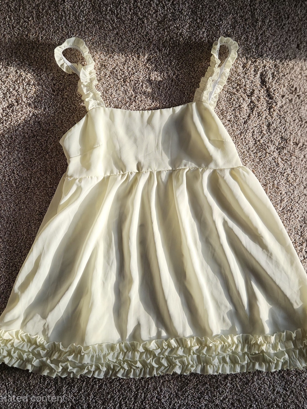 Light Yellow Ruffled Sleeveless Babydoll Top